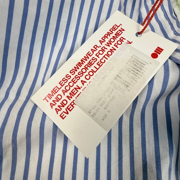 Solid & Striped Multi-Stripe Oxford Tunic NWT Small Colorblock Button-Up Shirt - Picture 6 of 12
